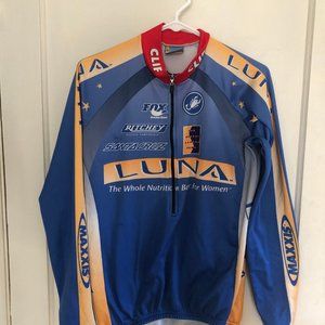 Thermal Fleece Long Sleeve Bike Jersey - Luna/Clif Team